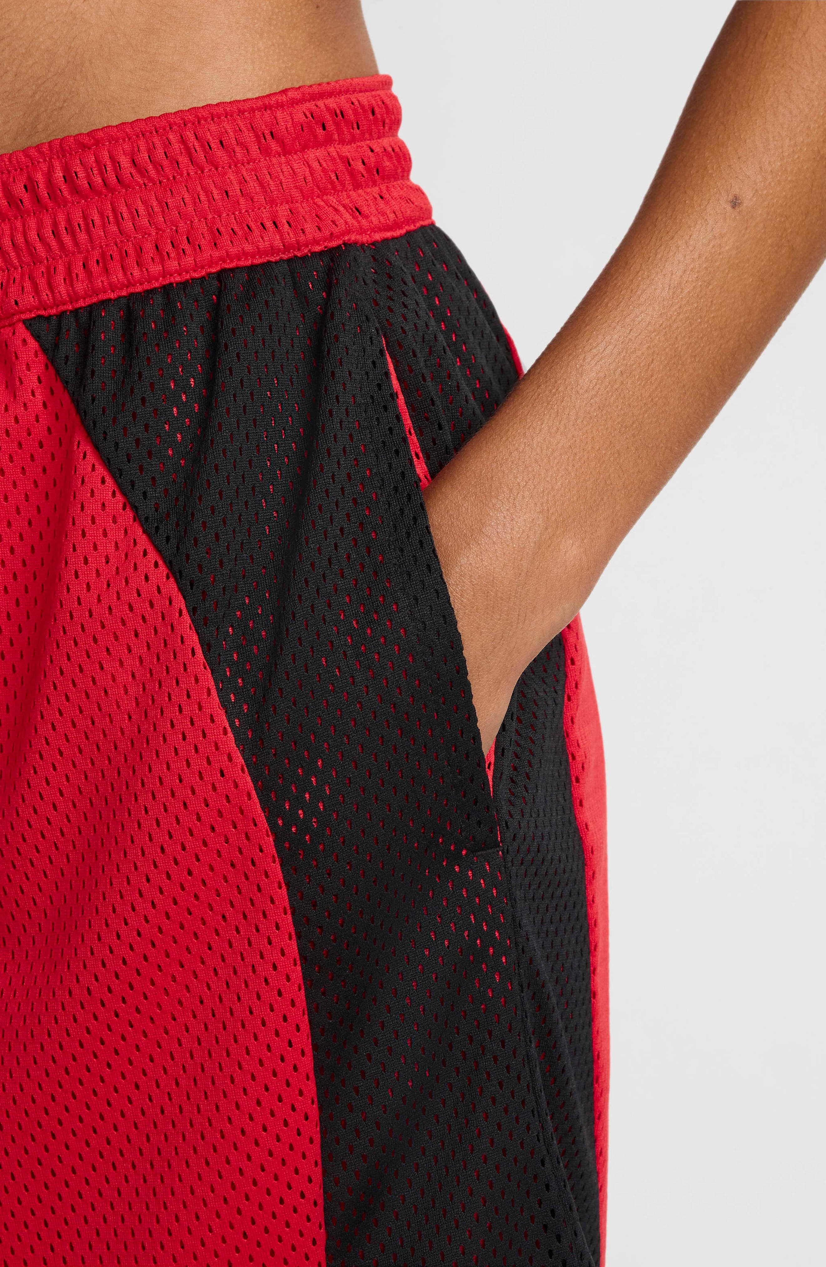 Nike Essential Dri-FIT Mesh Basketball Shorts in University Red/Black/White at Nordstrom - 3
