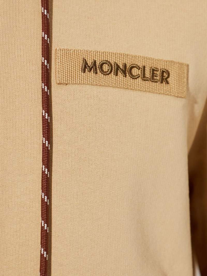 striped logo-detail zip-up cotton hoodie 5
