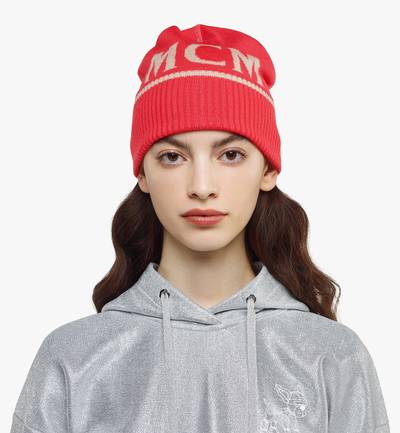 MCM Intarsia Logo Wool Beanie outlook