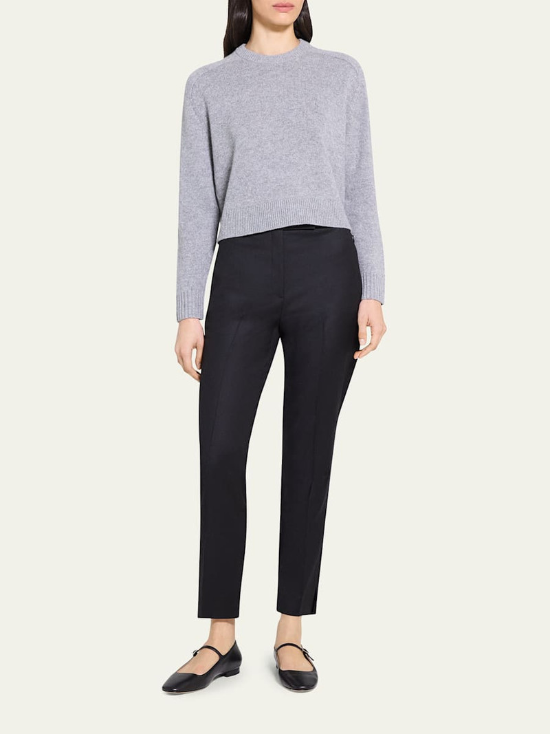 Theory Cashmere Cropped Crewneck Sweater outlook