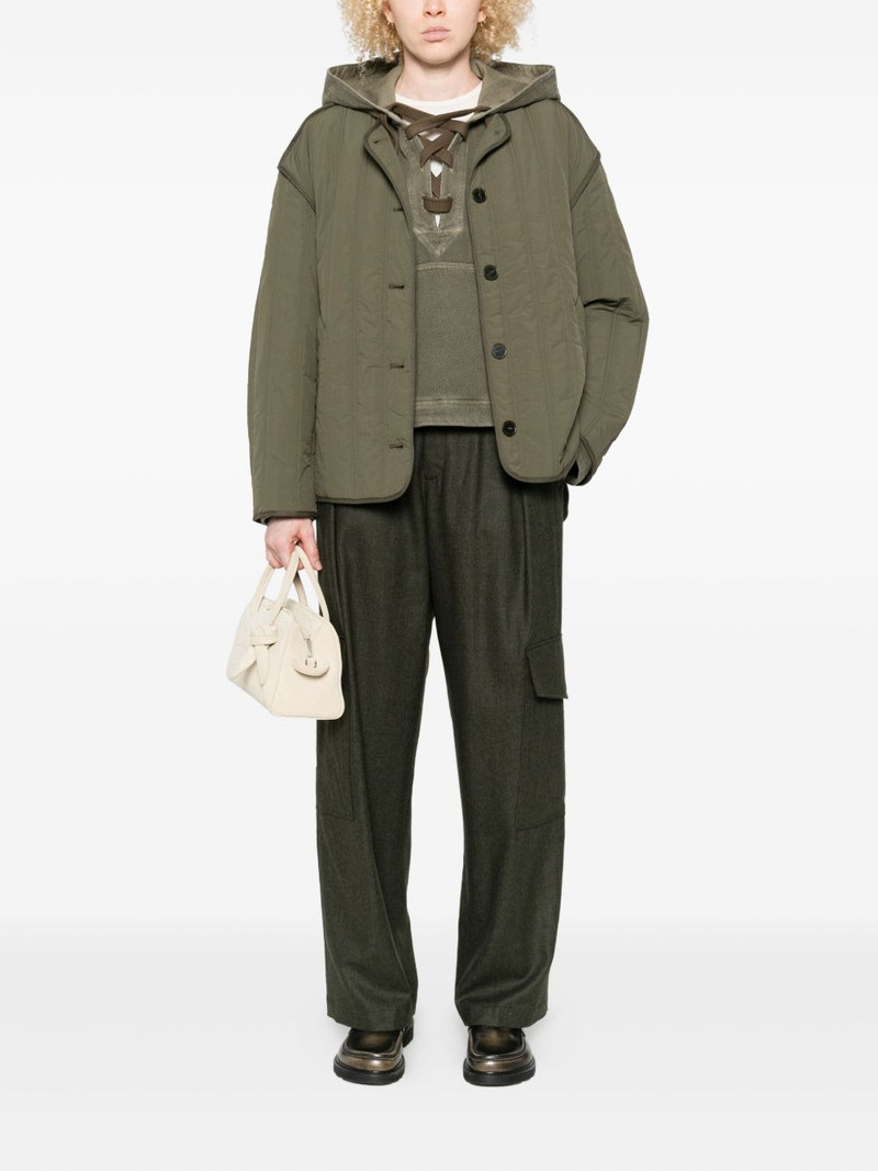 CLOSED quilted-pattern crew-neck jacket outlook