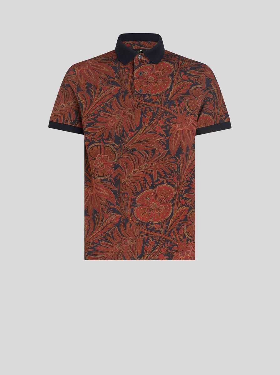 Tシャツ・カットソー ETRO SS25 Floral polo shirt (MRMD0004AK568 X0883) Etro Floral Polo Shirt | italist