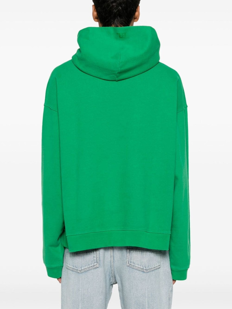 leaf-print cotton hoodie 4