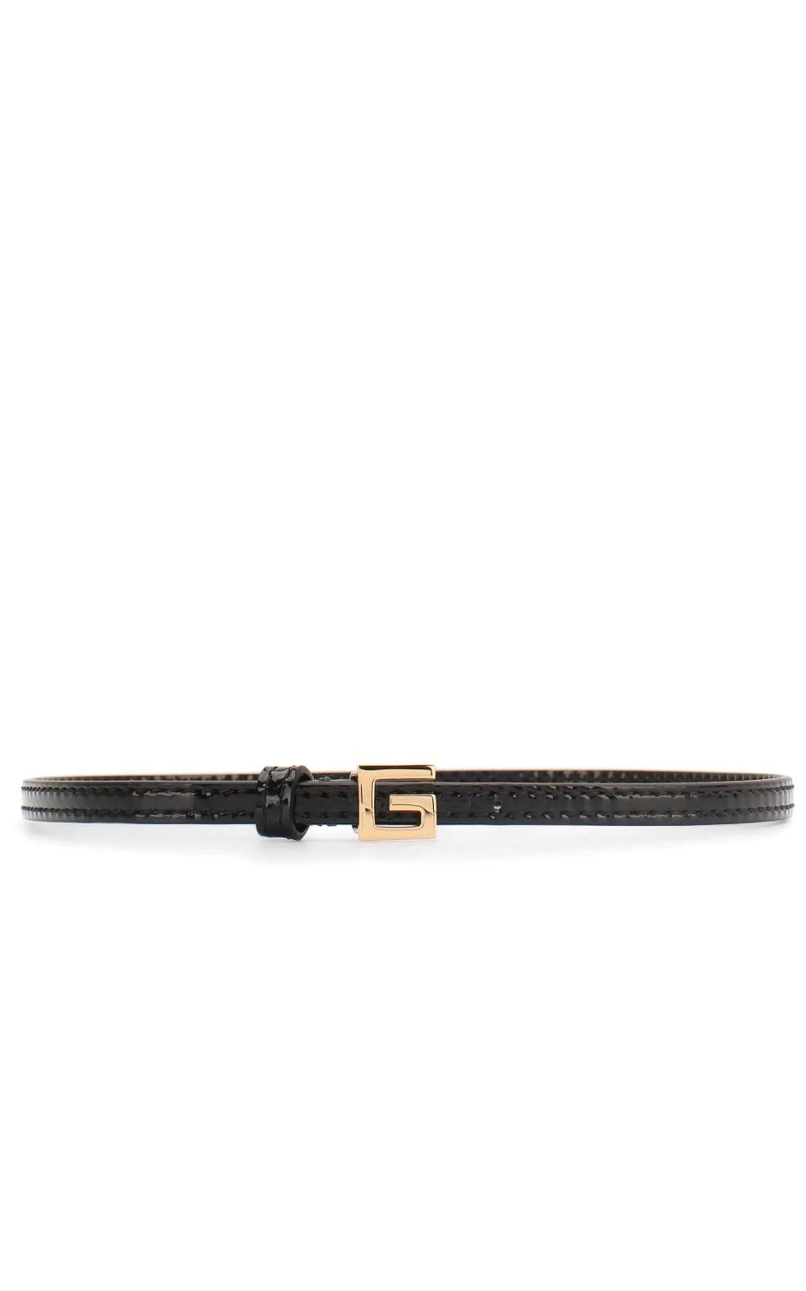 LEATHER CHOKER W/ SQUARE G DETAIL - 1