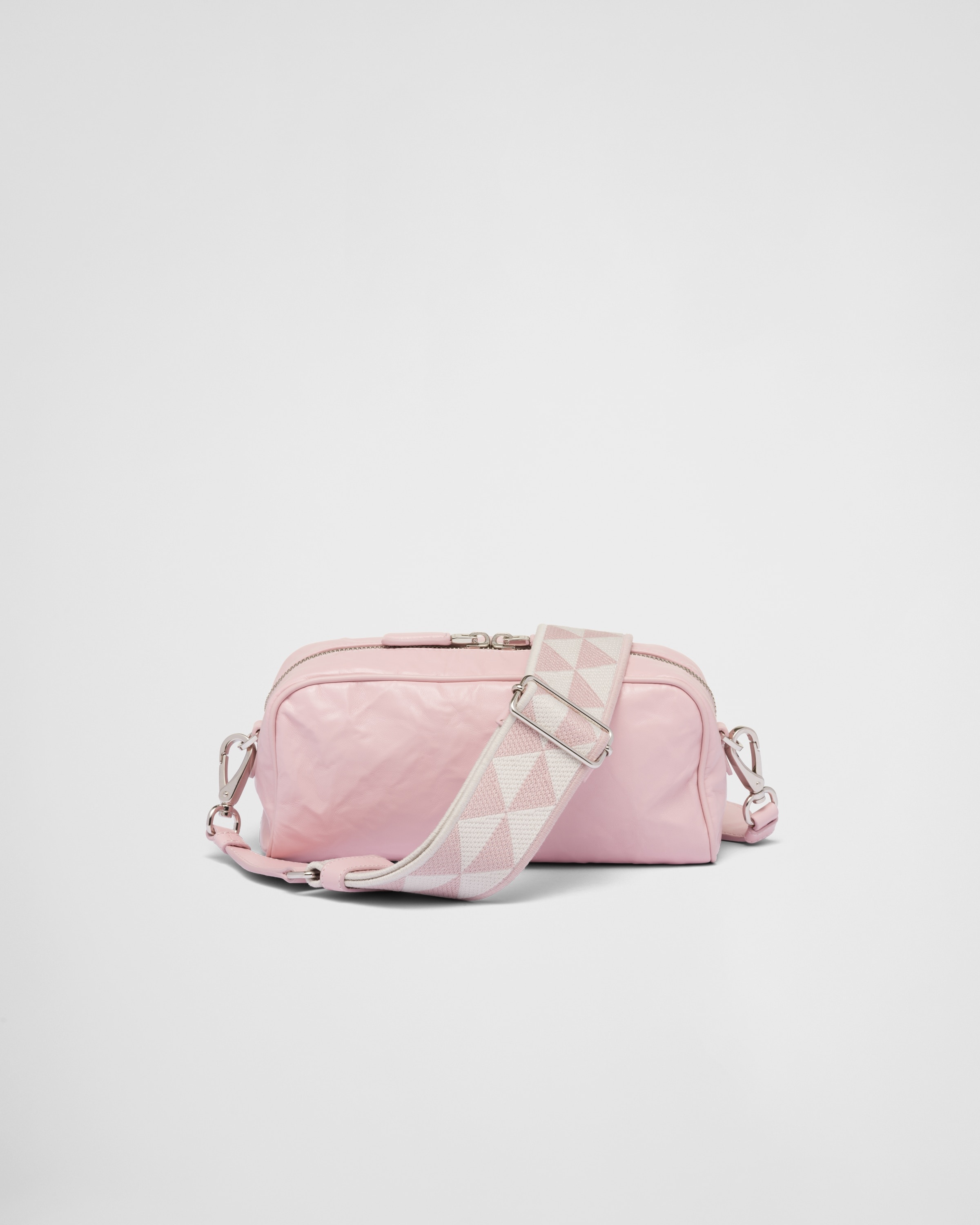 Prada - Women's Nappa Antique Leather Multi-Pocket Shoulder Bag - Pink