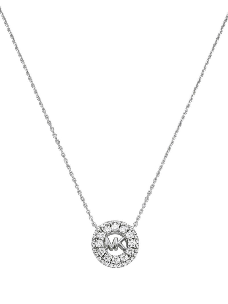 MICHAEL KORS logo-pendant round necklace outlook