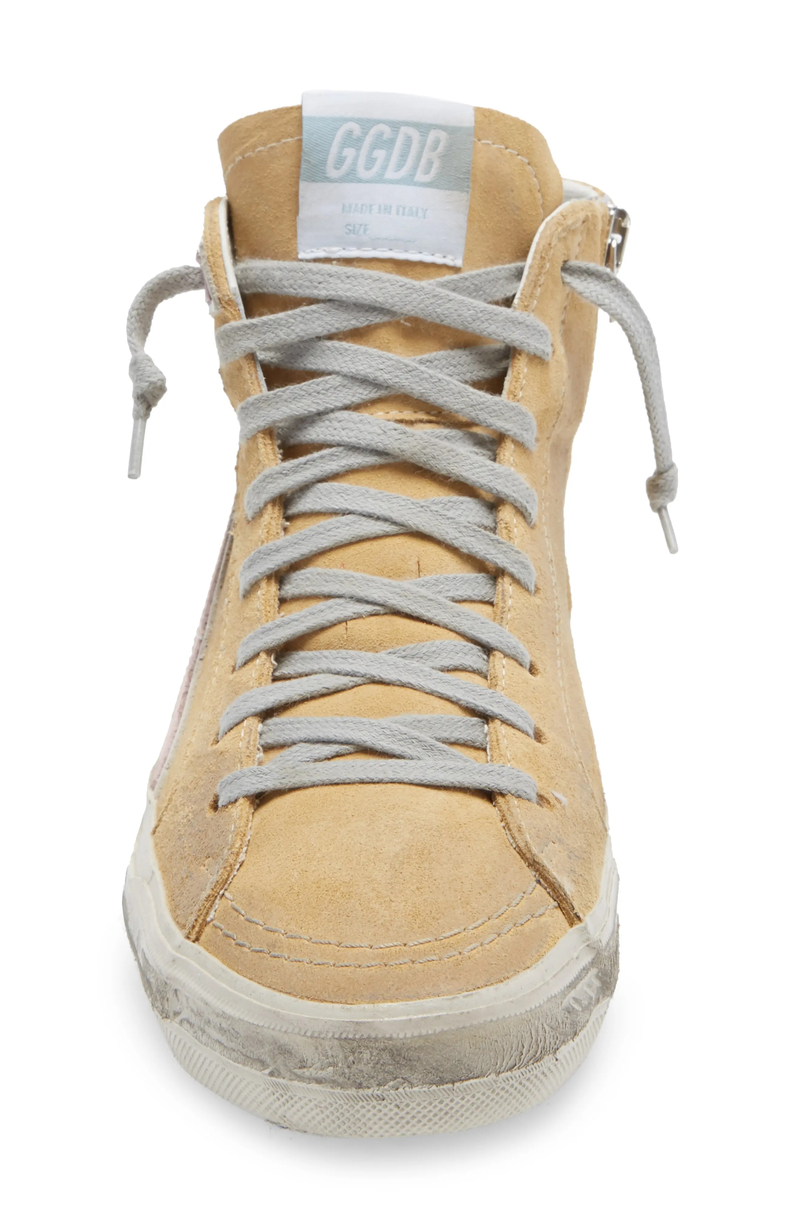 Slide High Top Sneaker in Sand/Black/Rose Quartz - 4