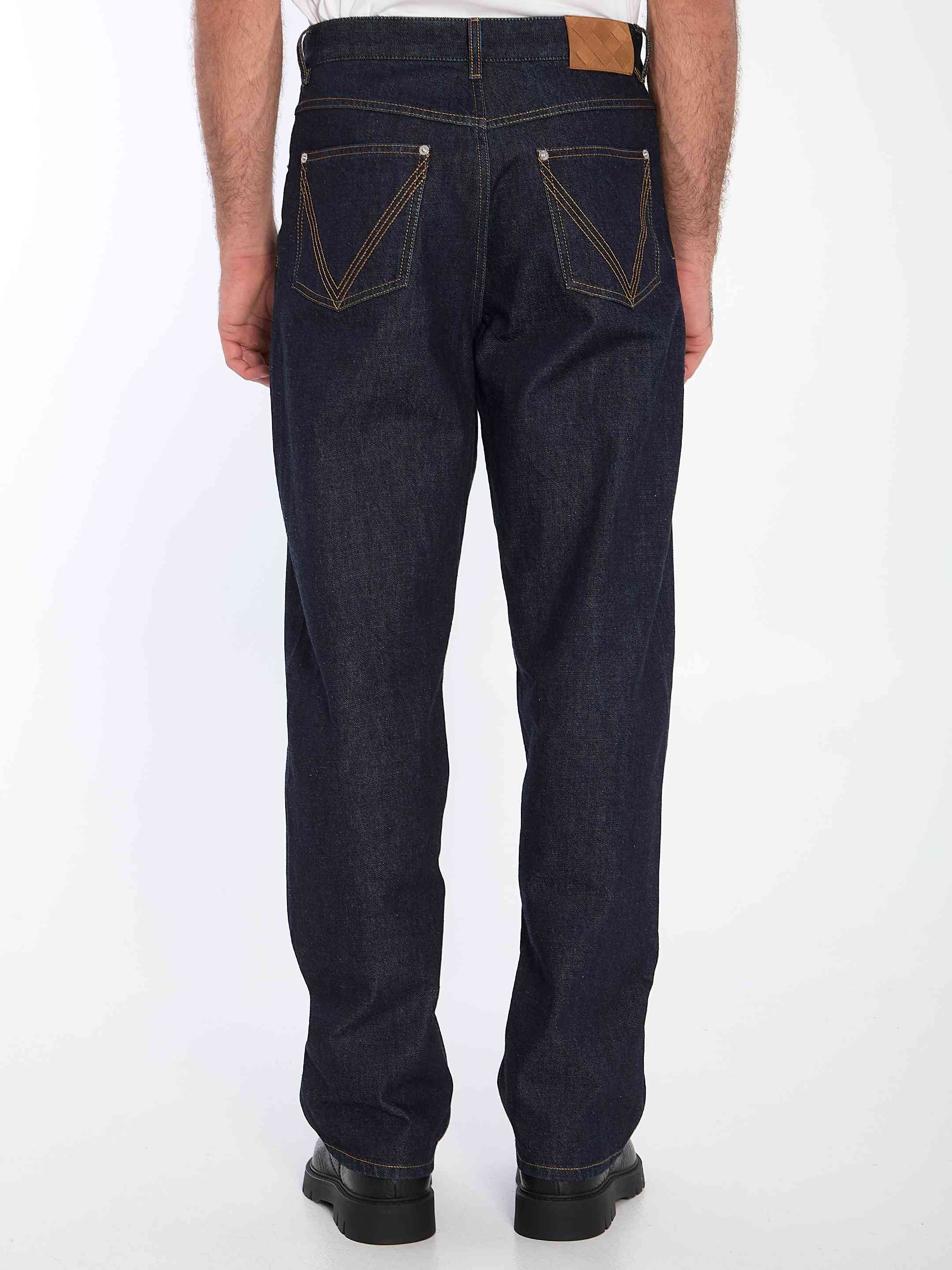 Bottega Veneta Men Indigo Wide Leg Jeans - 4