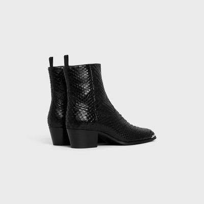 CELINE WESTERN ISAAC BOOT WITH METAL TOE in SHINY PYTHON outlook