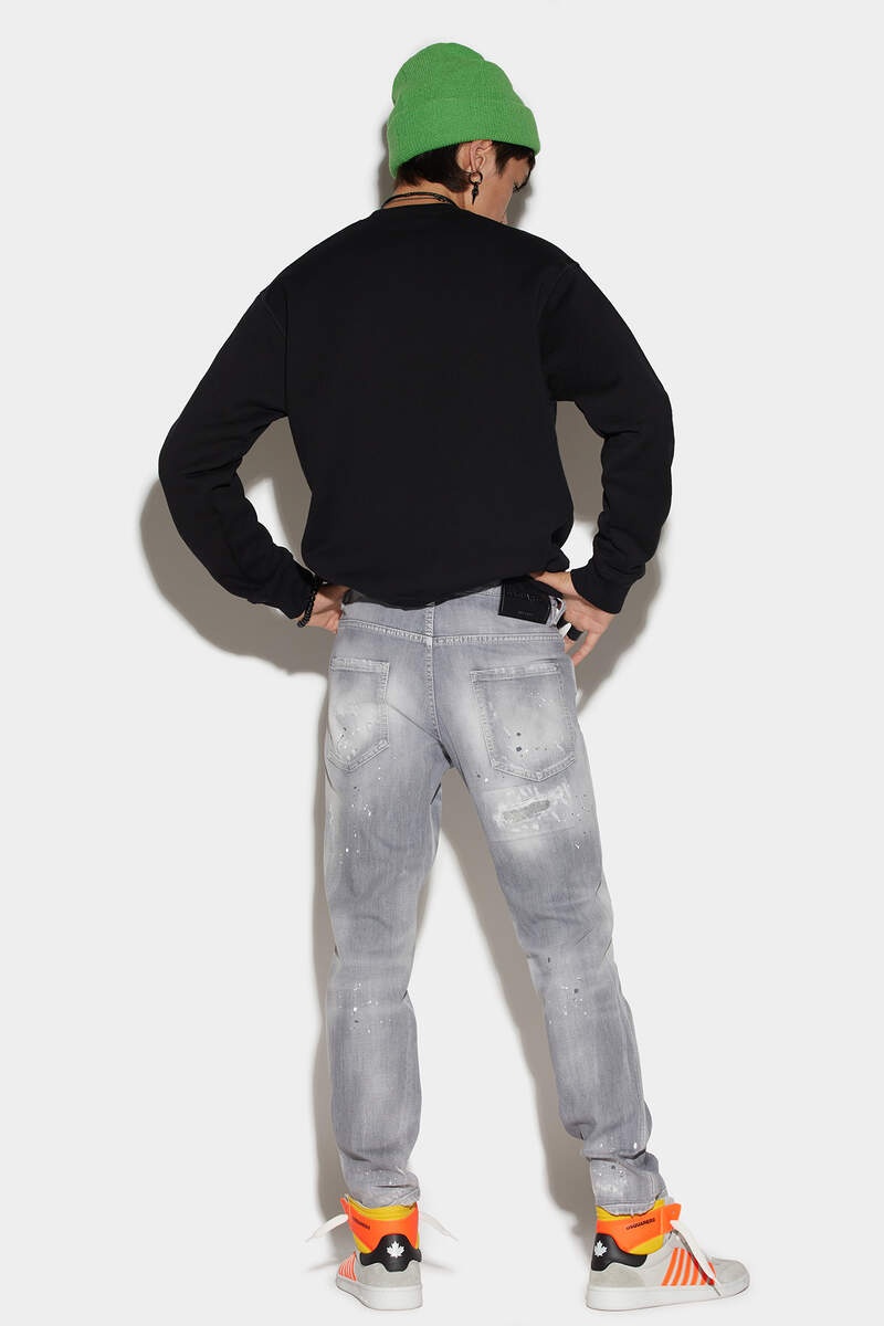 LIGHT GREY WASH SKATER JEANS - 2