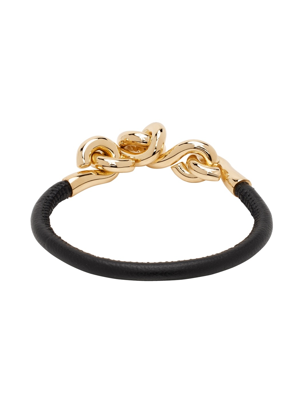 Black Loop Leather Bracelet - 1
