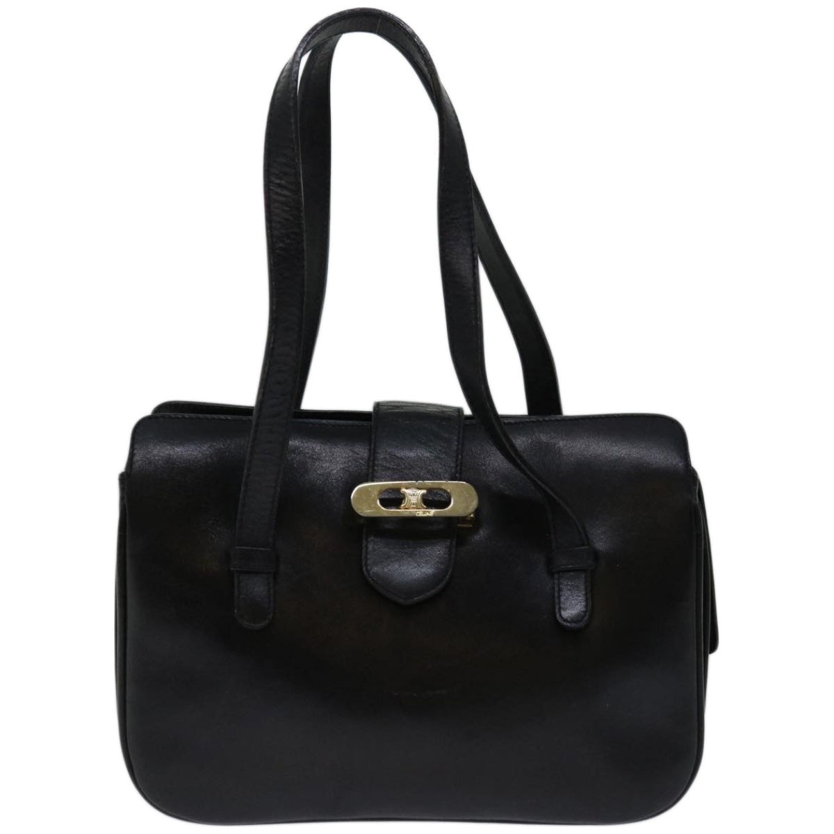 CELINE Hand Bag Leather Black - 13