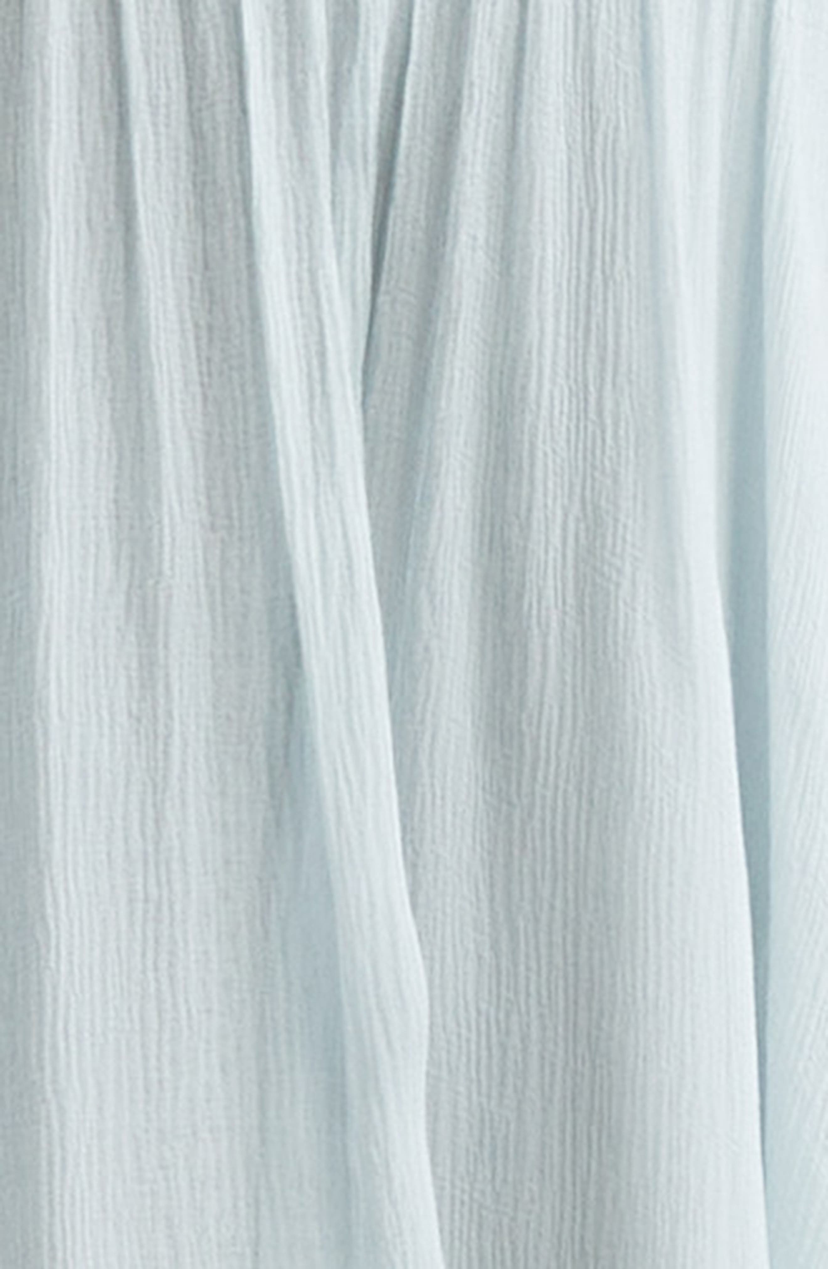 Chloé Pleated Silk Mousseline Babydoll Dress in Airy Grey at Nordstrom - 6
