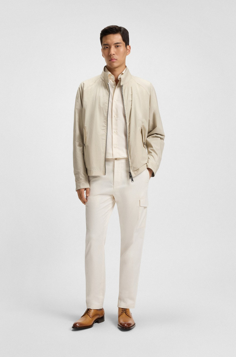 BOSS BURNISHED-LEATHER DERBY SHOES WITH STITCH DETAILS outlook