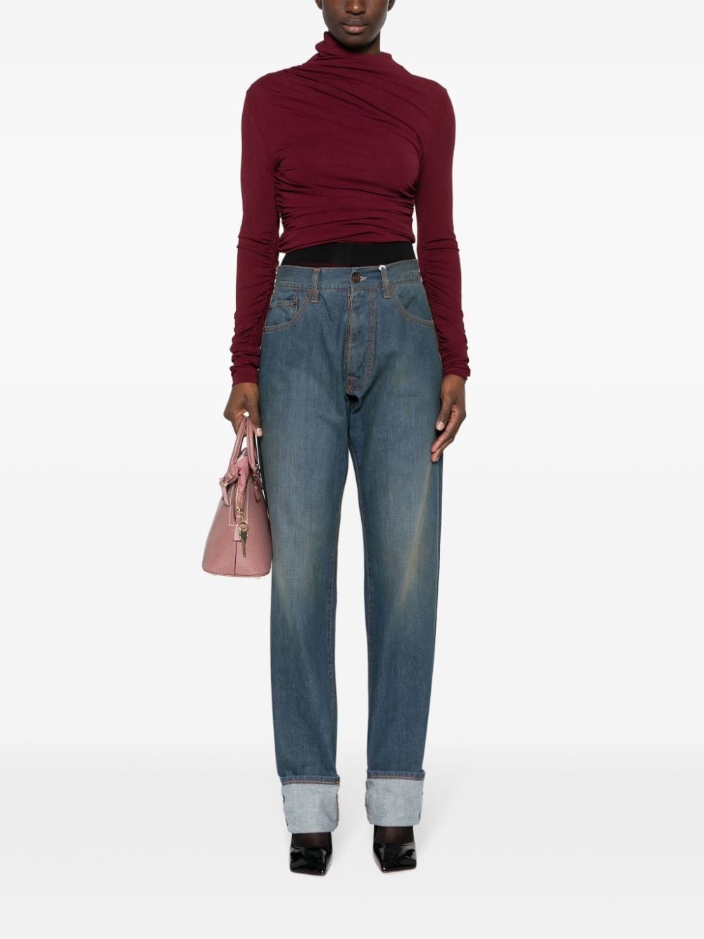 straight-leg cotton jeans - 2