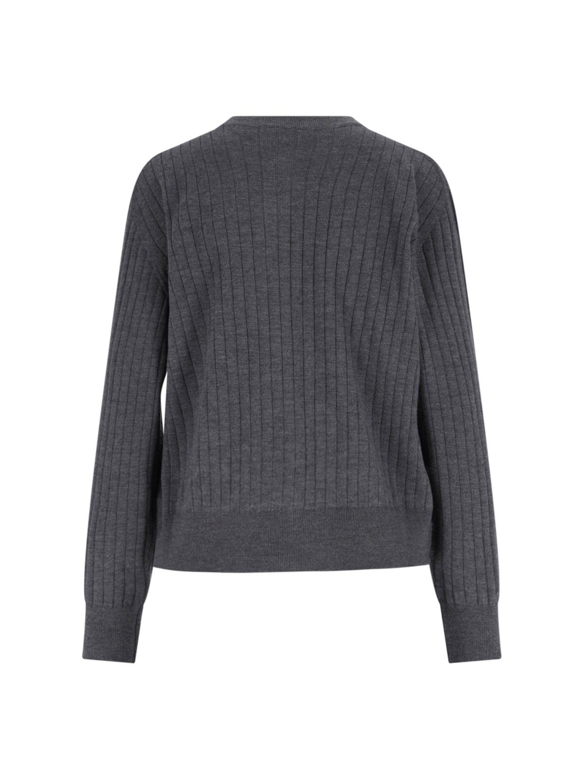 RIBBED WOOL CARDIGAN - 2