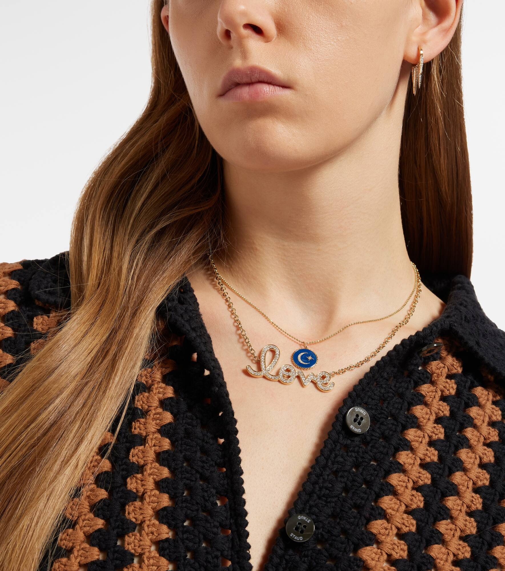 Love 14kt gold necklace with diamonds - 5