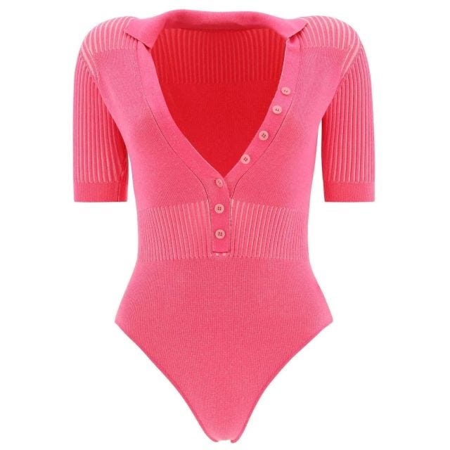 Le Yauco pink bodysuit with short sleeves - 1