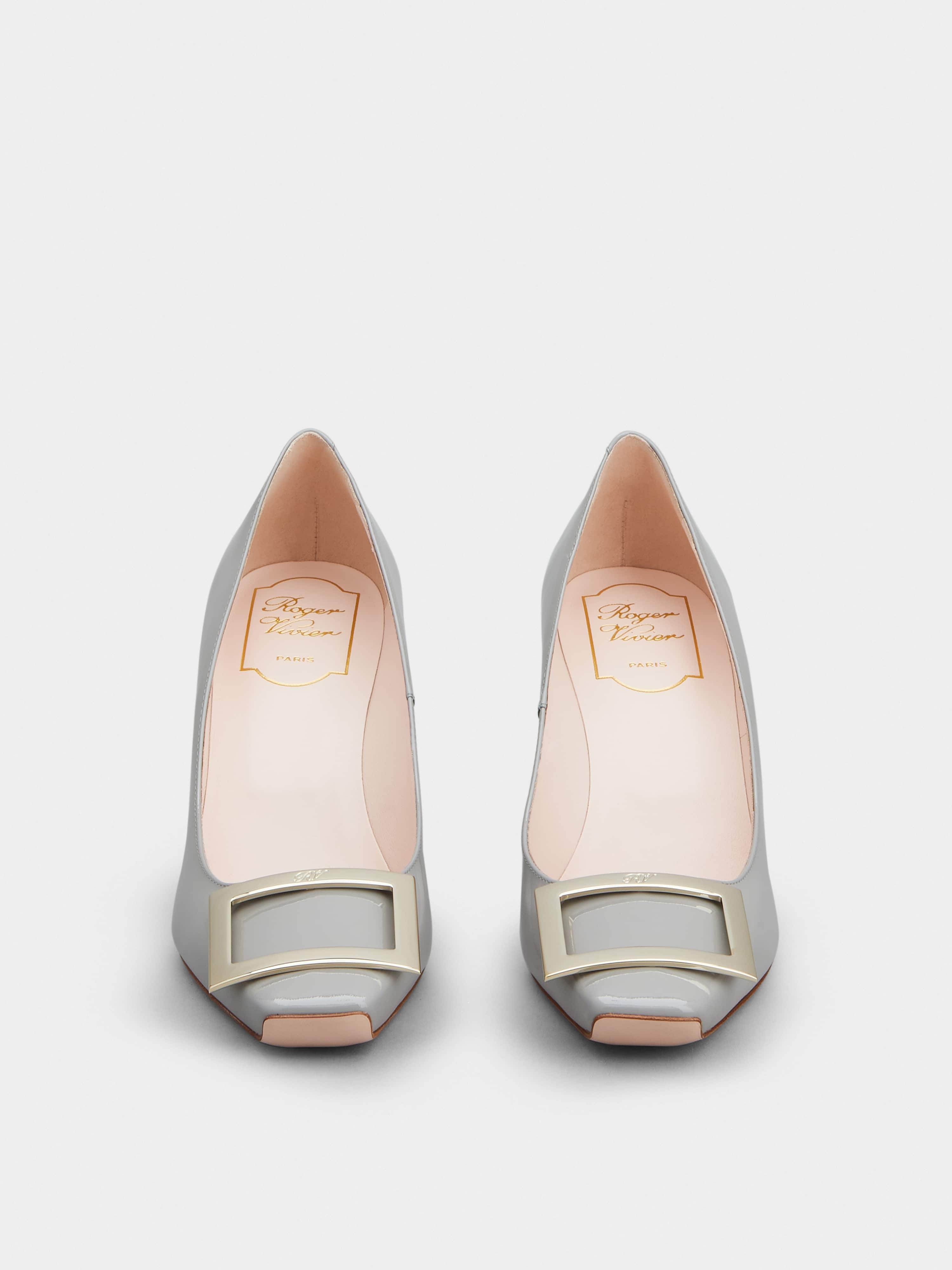 Trompette Metal Buckle Pumps in Patent Leather - 7