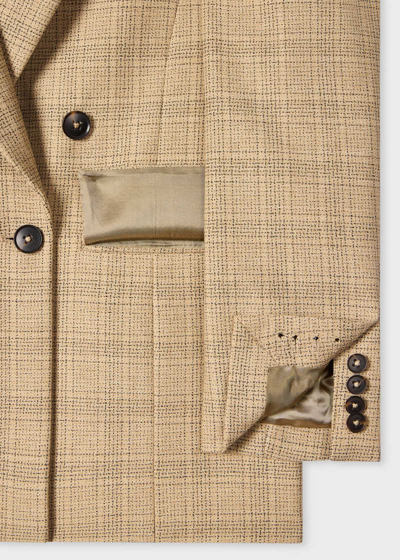 Women's Stone Check Double-Breasted Blazer 3