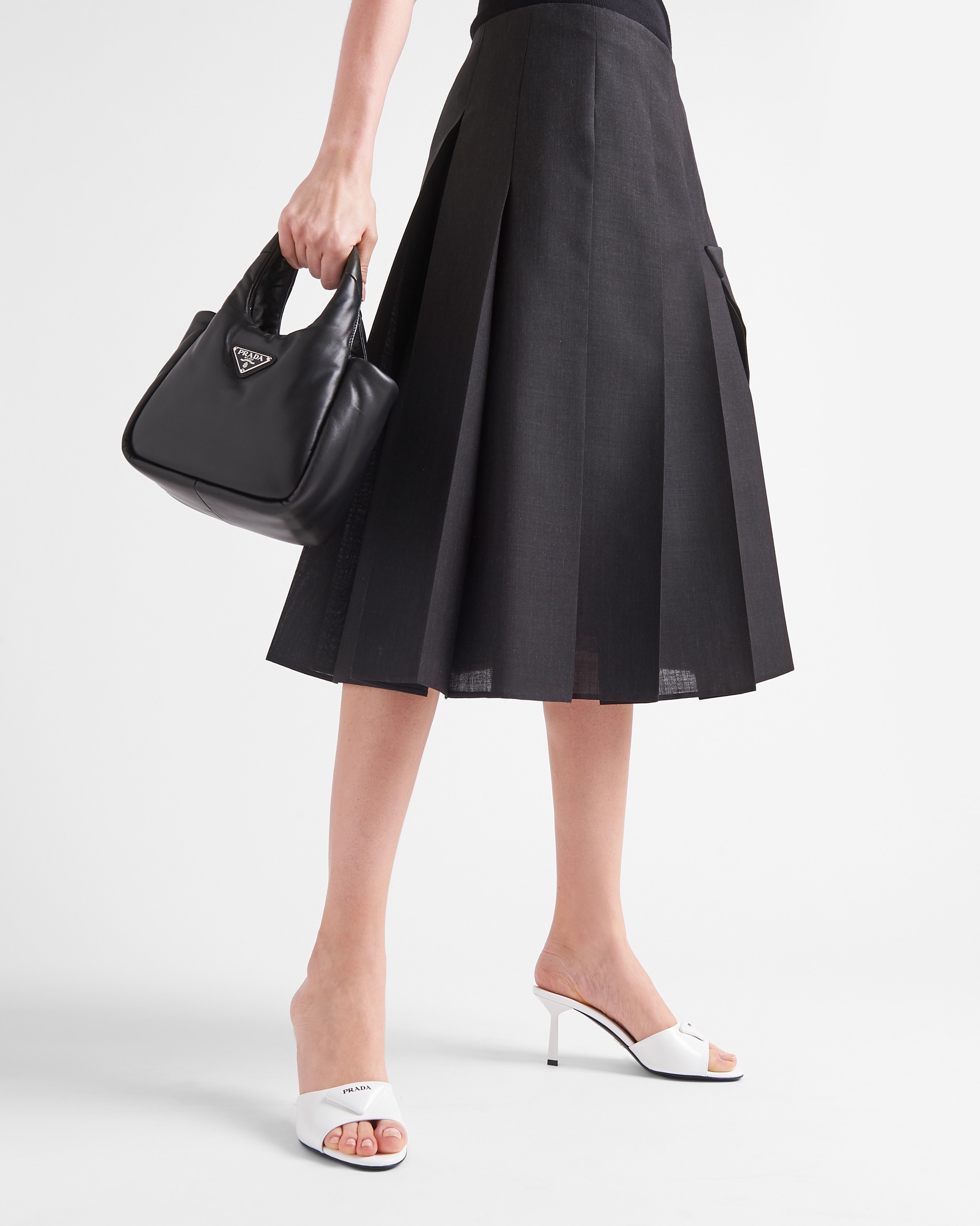 Brushed leather sandals - 3