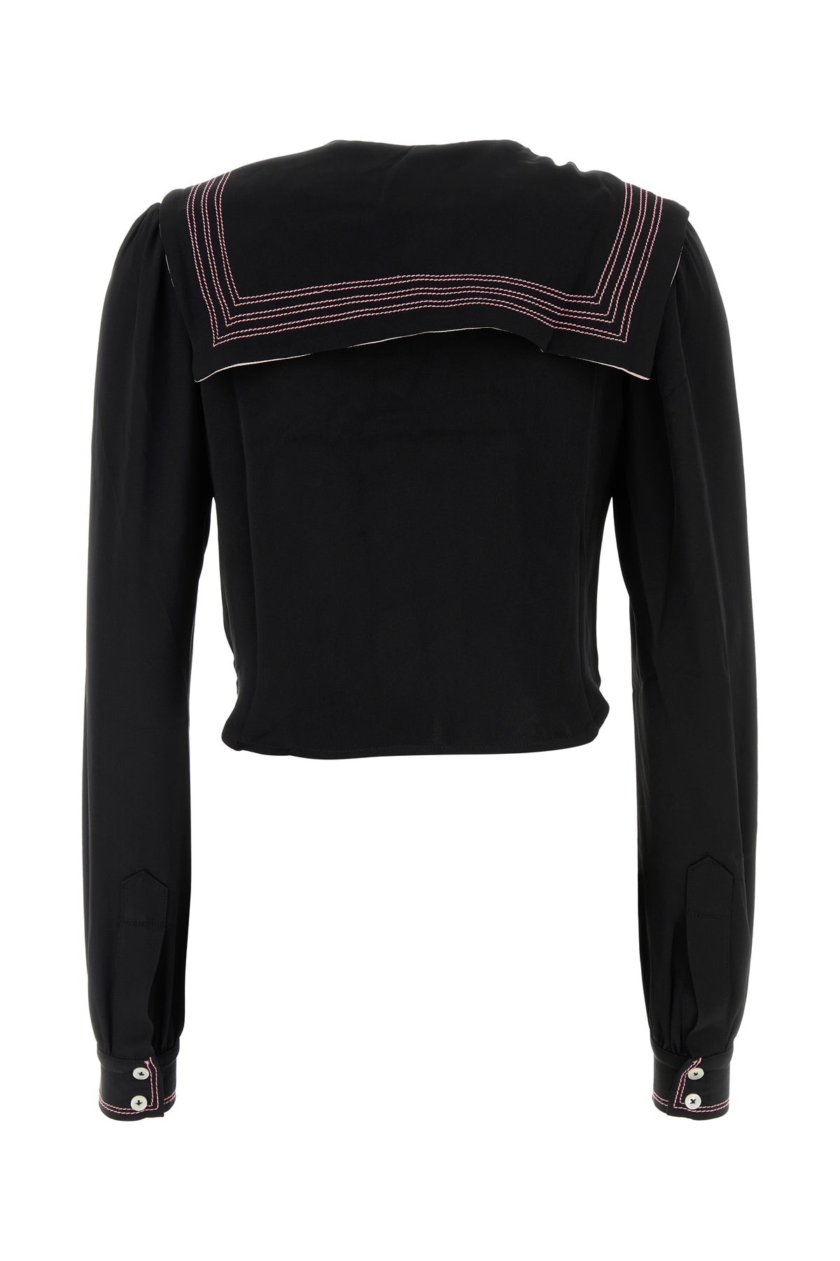 Black silk Seafarer shirt - 2