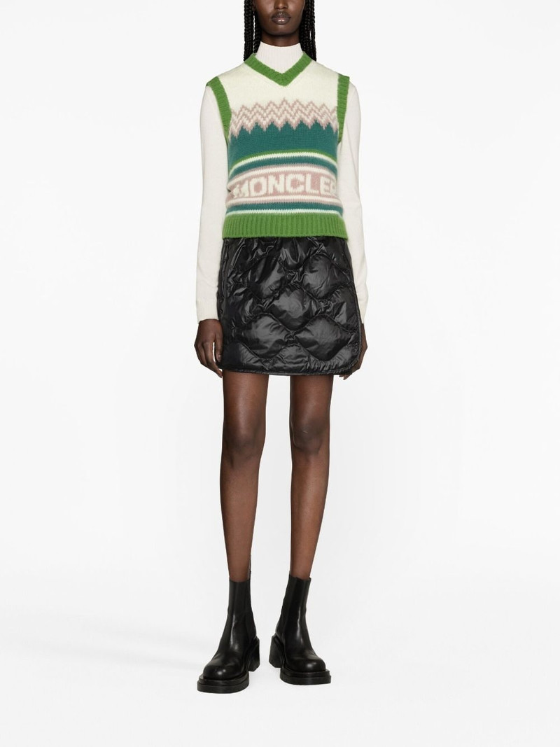 Moncler logo-intarsia wool vest outlook