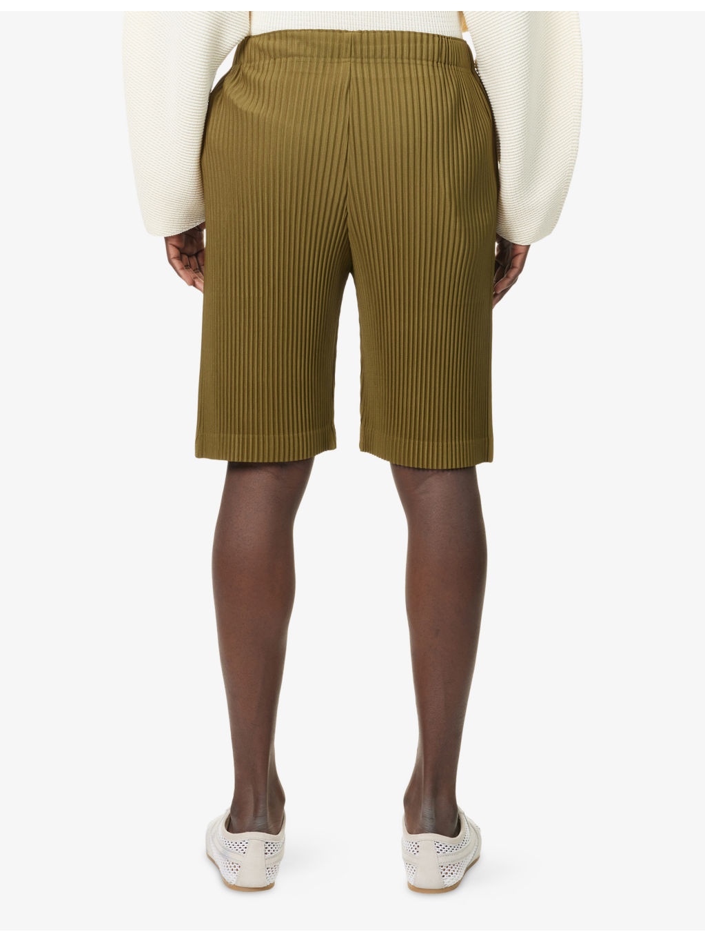 Pleats Regular-Fit Knitted Shorts - 4