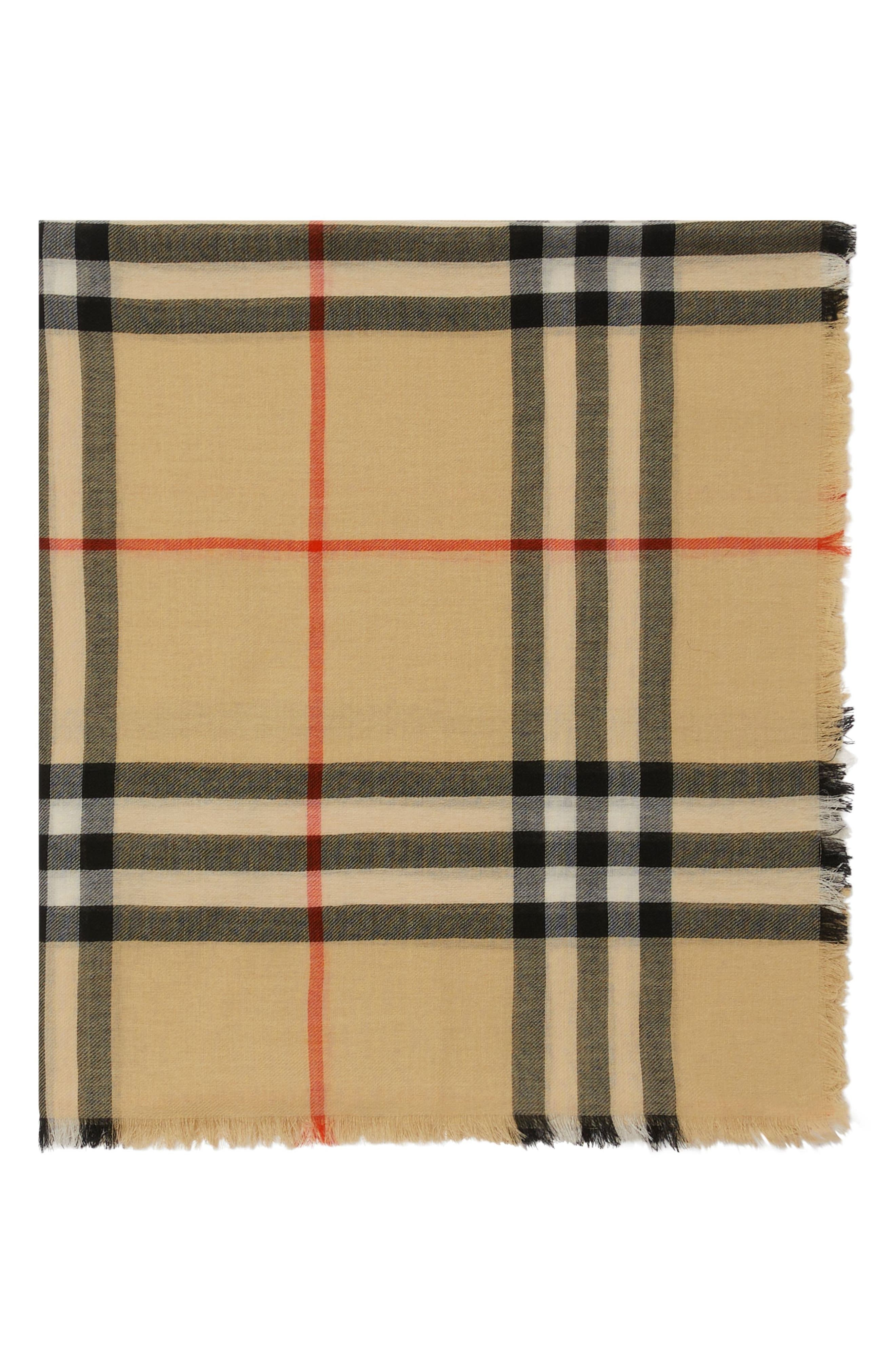 burberry Check Wool Scarf in Archive Beige at Nordstrom - 3