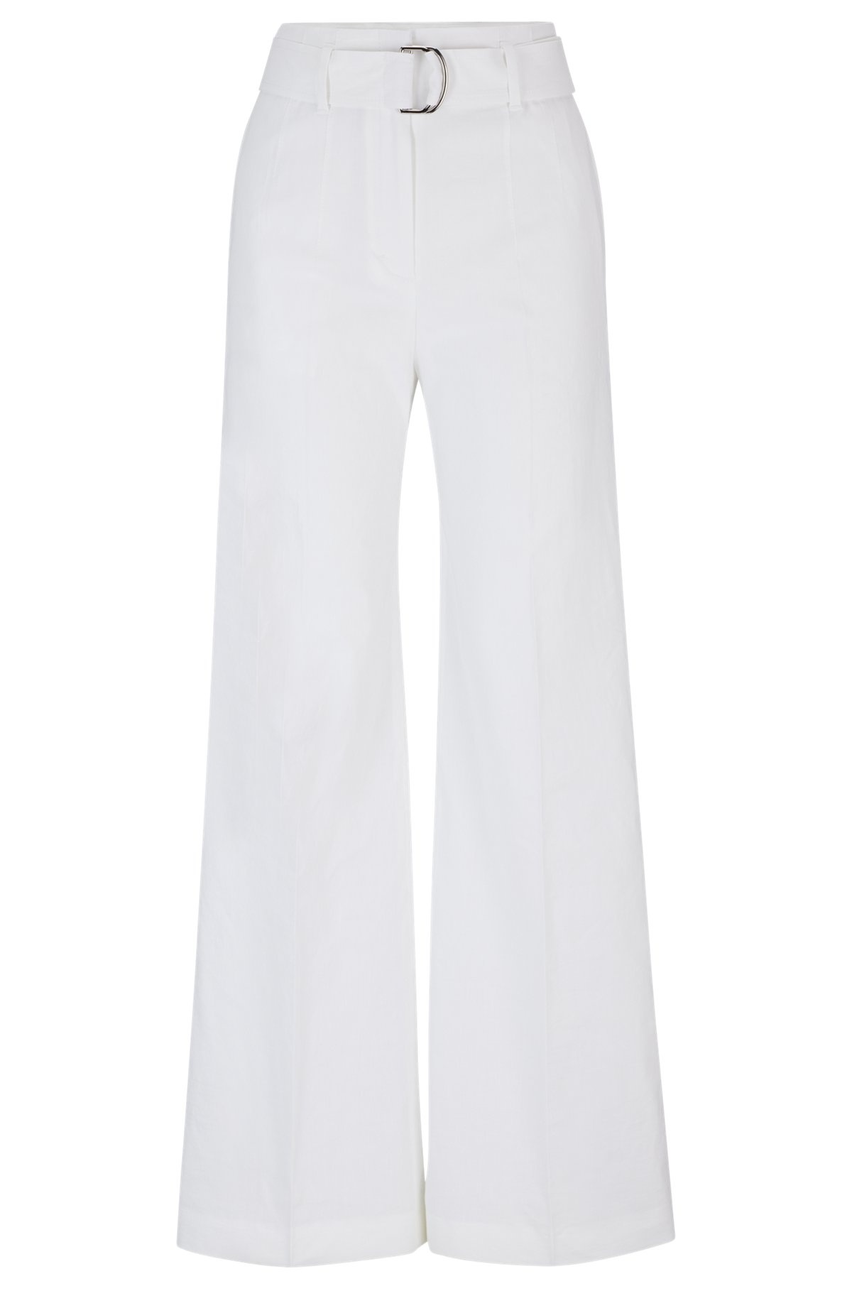 RELAXED-FIT TROUSERS IN A LINEN BLEND - 1
