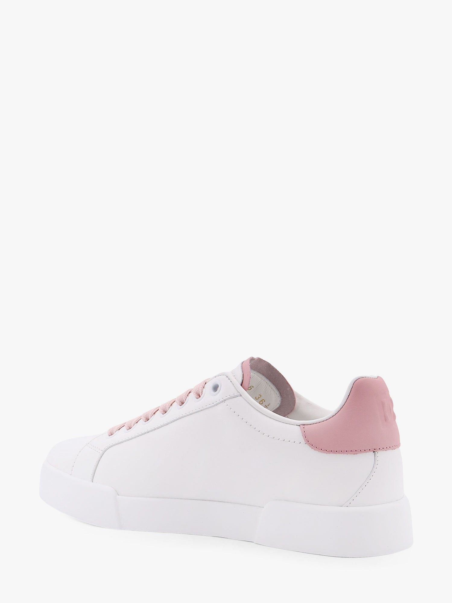 Dolce & Gabbana Portofino Low-Top Leather Sneakers With Lateral Monogram - 3