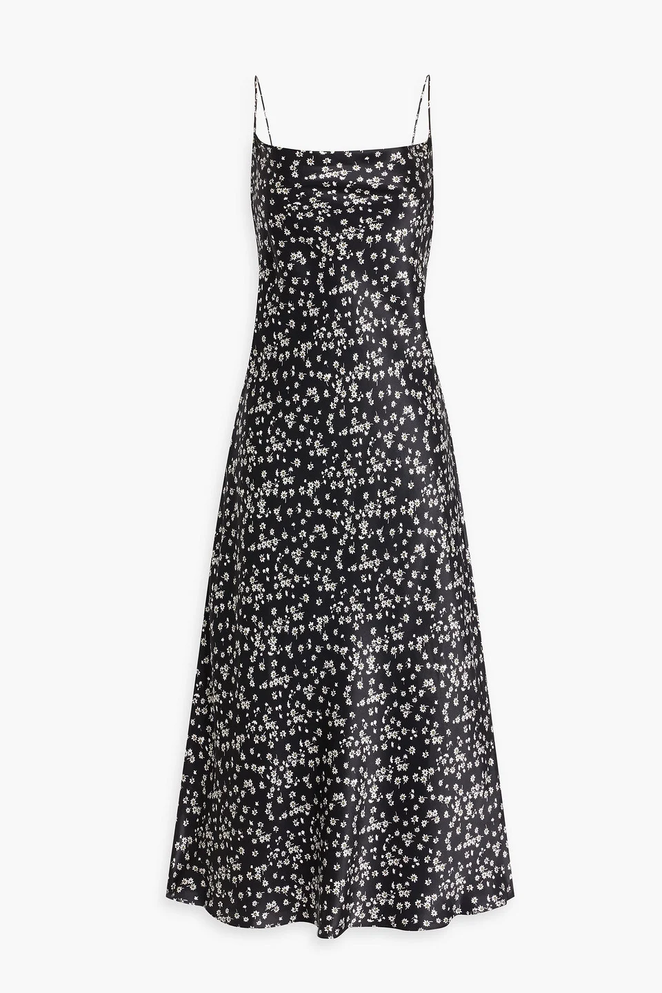 Enora draped floral-print silk-satin midi dress - 1