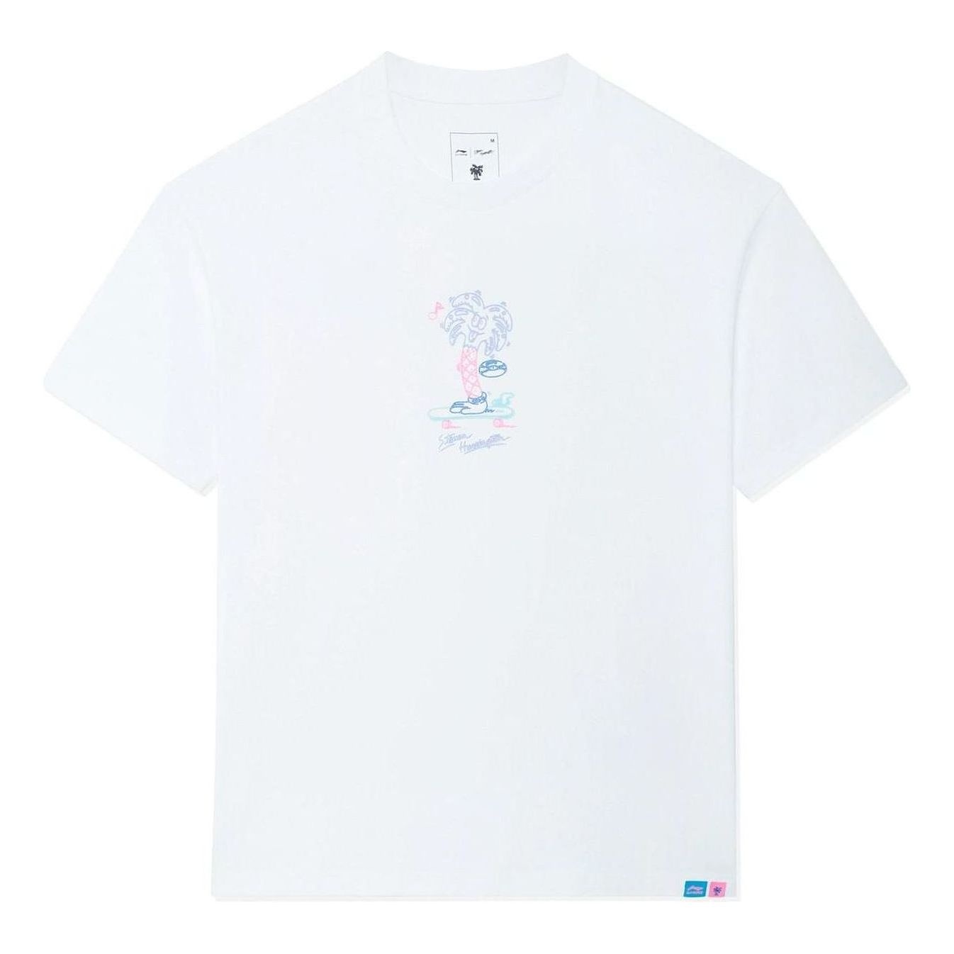 Li-Ning x Steven Harrington Cartoon Graphic T-shirt 'White' AHSSC49-3 - 1