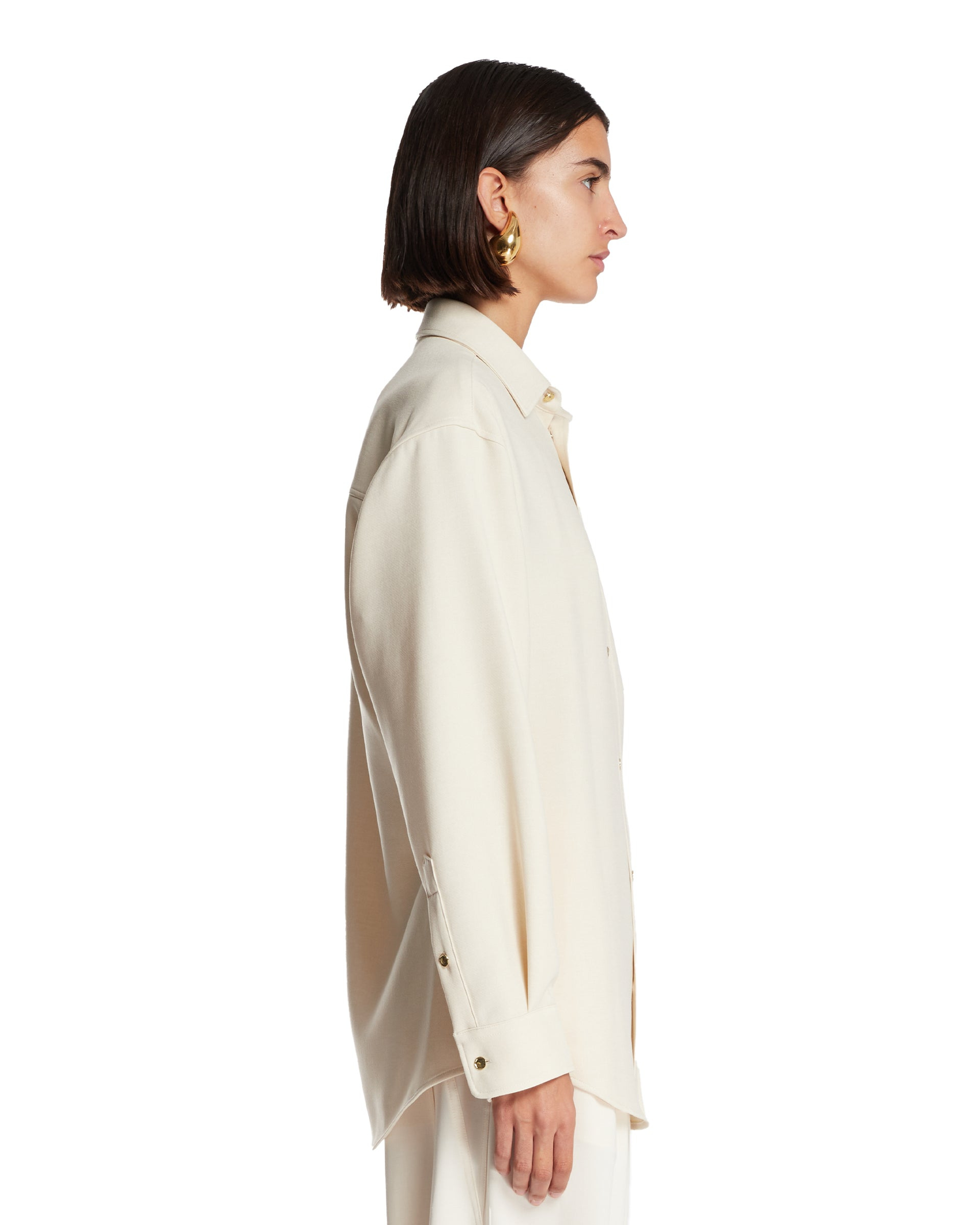 White Anne Technical Fabric Shirt - 5