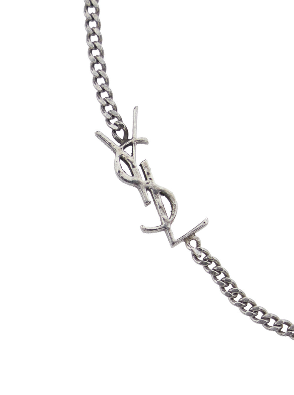 Saint Laurent Men 'Opyum' Silver-Colored Bracelet With Rhinestone And Charm In Brass Man - 3