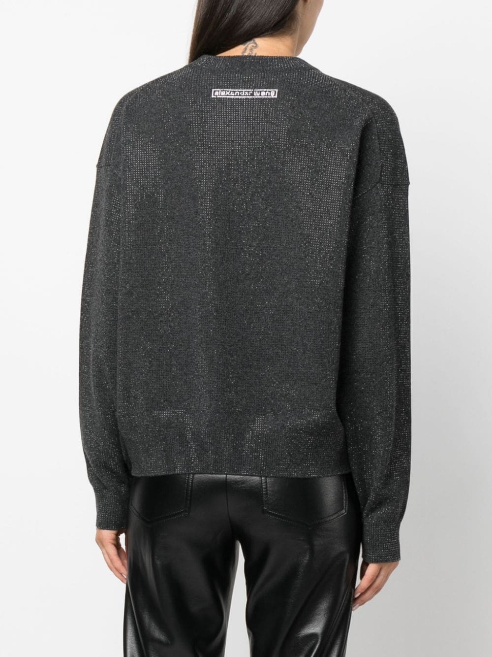 rhinestone-embellished wool jumper - 4