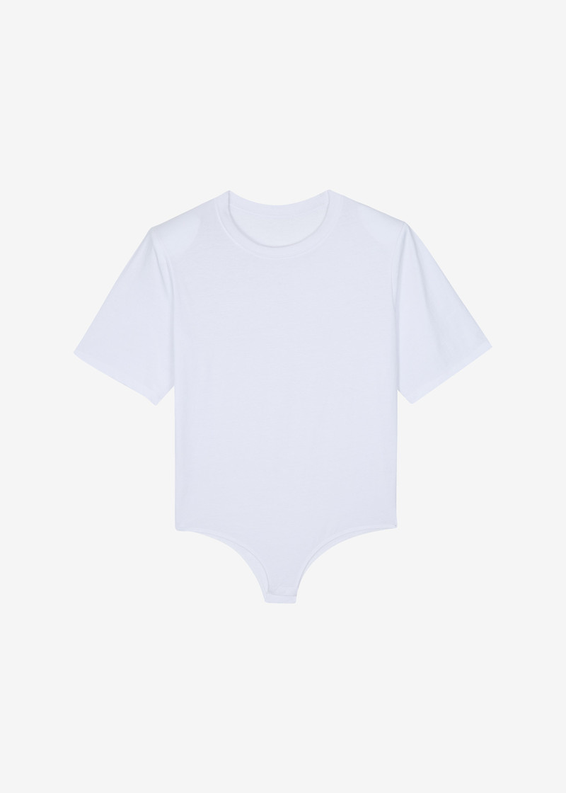 Meida Padded T-Shirt Bodysuit - White 1