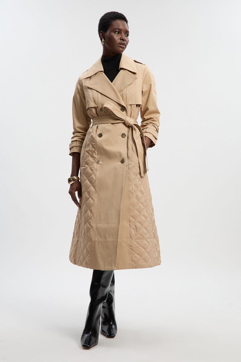 Quilted Trench Coat 1