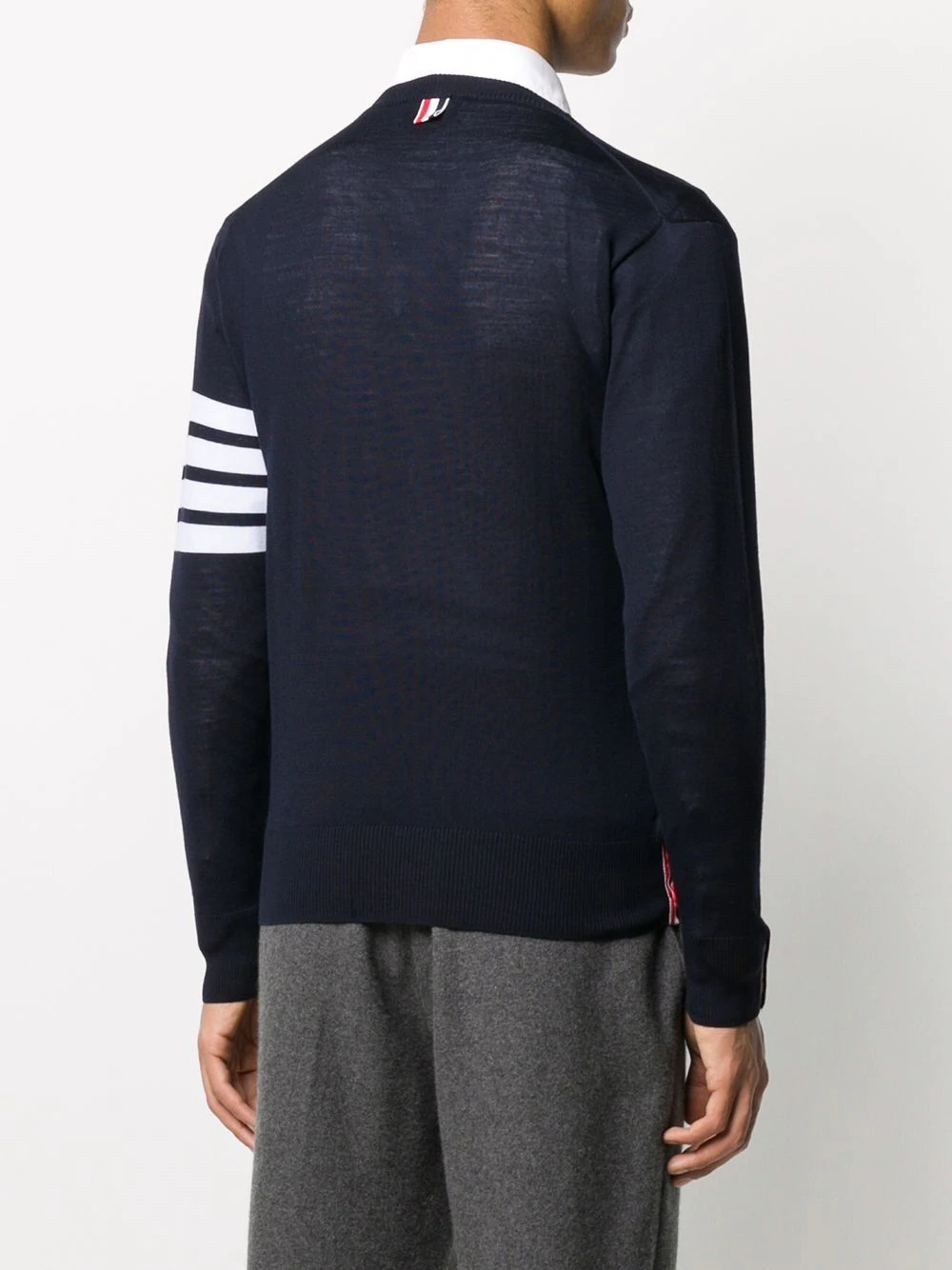 fine merino wool V-neck jumper - 4