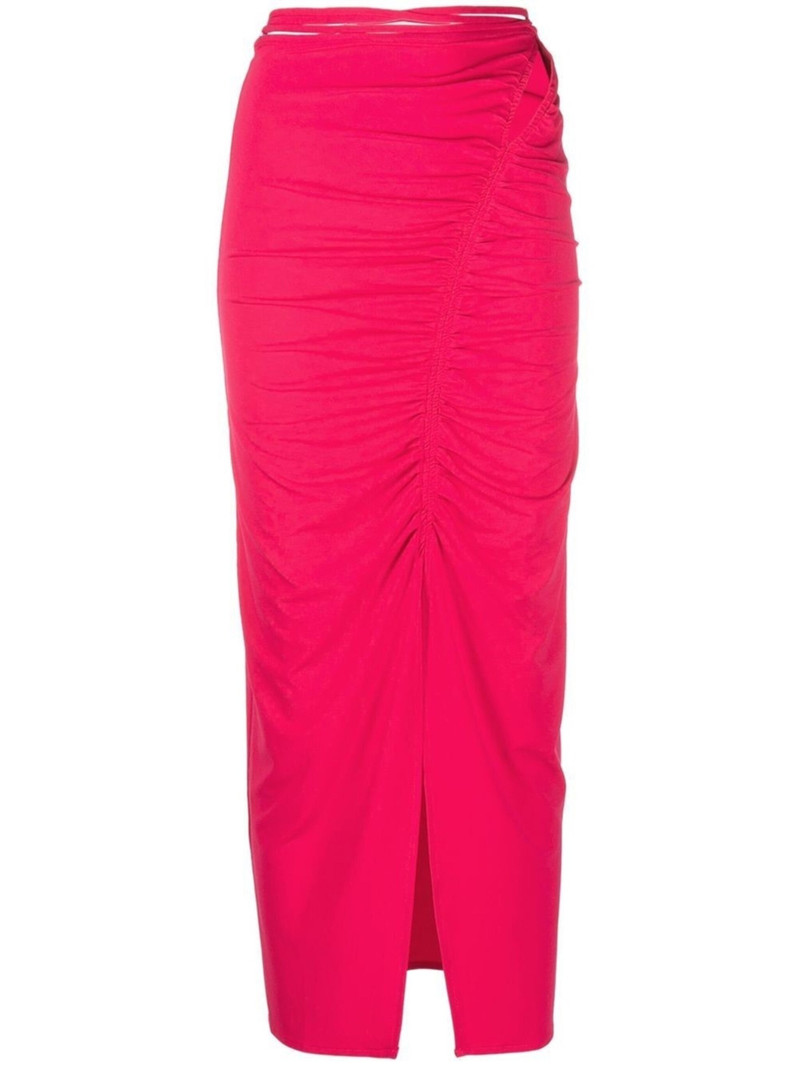gathered midi skirt 1