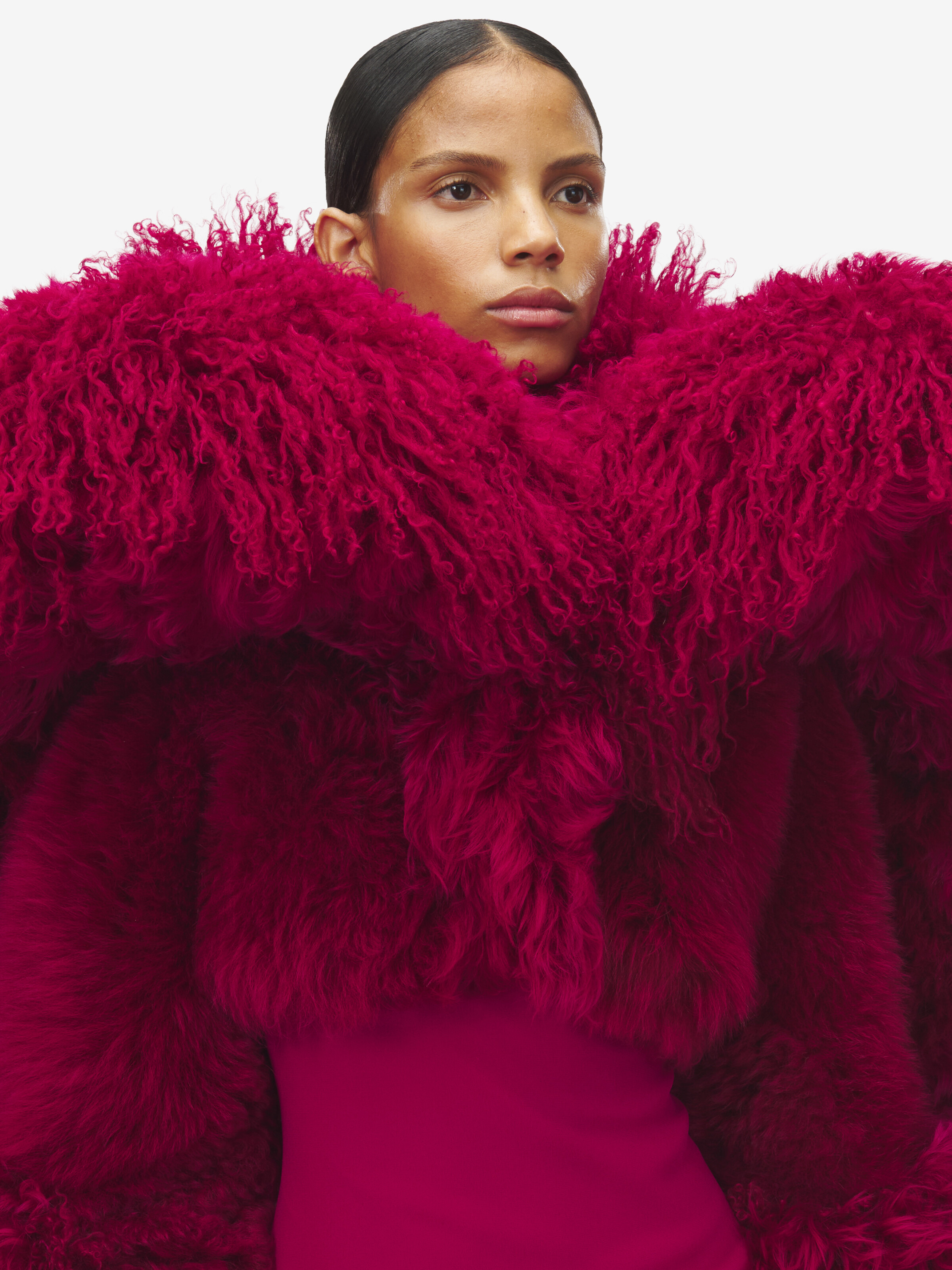 Sculpted Shearling Bolero - 5