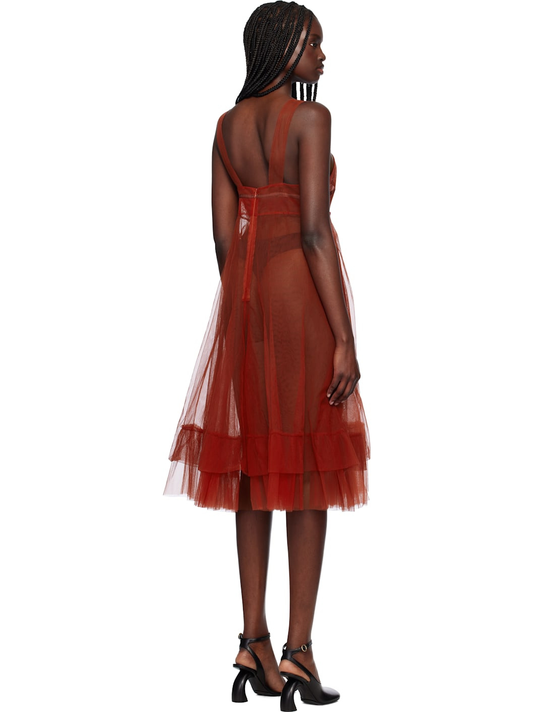 Red Benny Midi Dress - 3