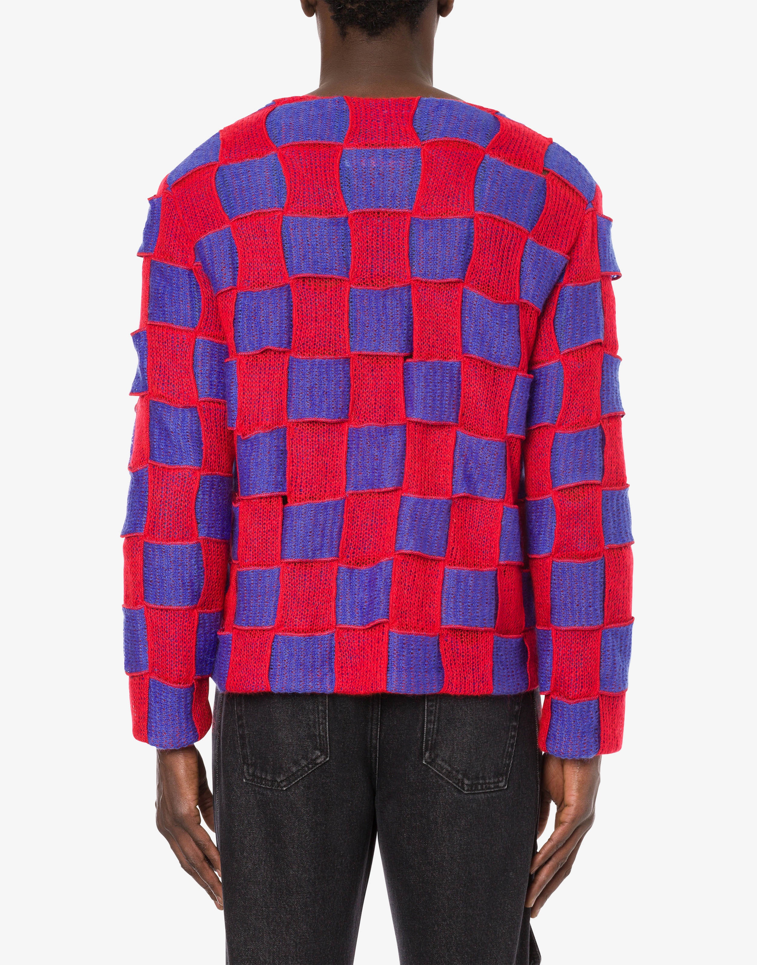 MIXED PATCHWORK &AMP; CHECKS MOHAIR JUMPER - 3