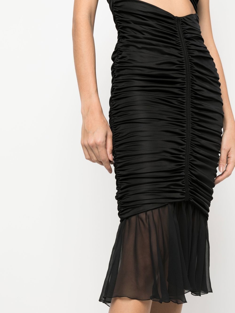 cut-out pleated midi dress - 5