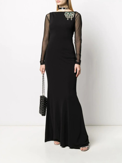 Alexander McQueen crystal-embellished detail maxi dress outlook