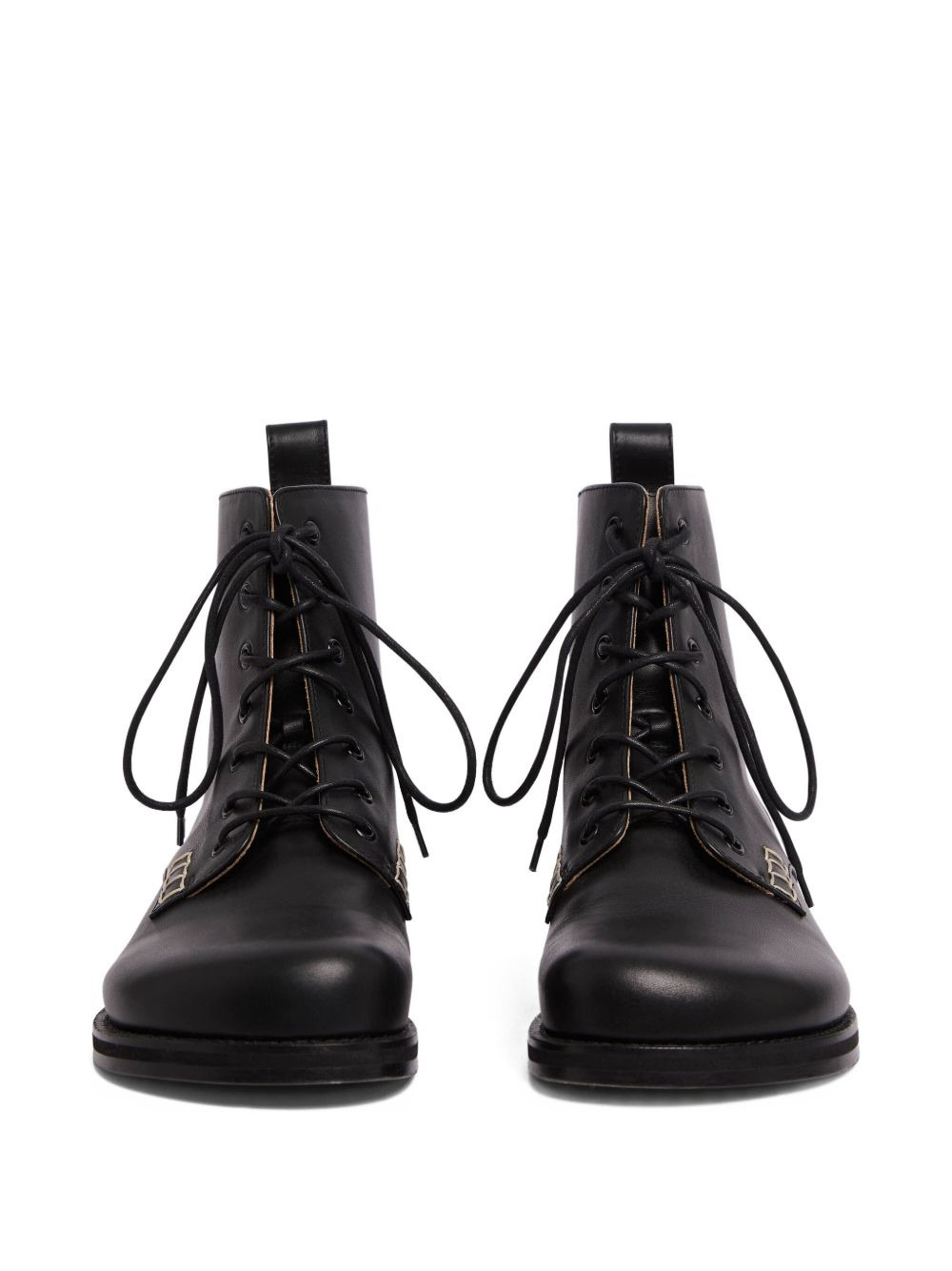 lace-up leather boots - 4