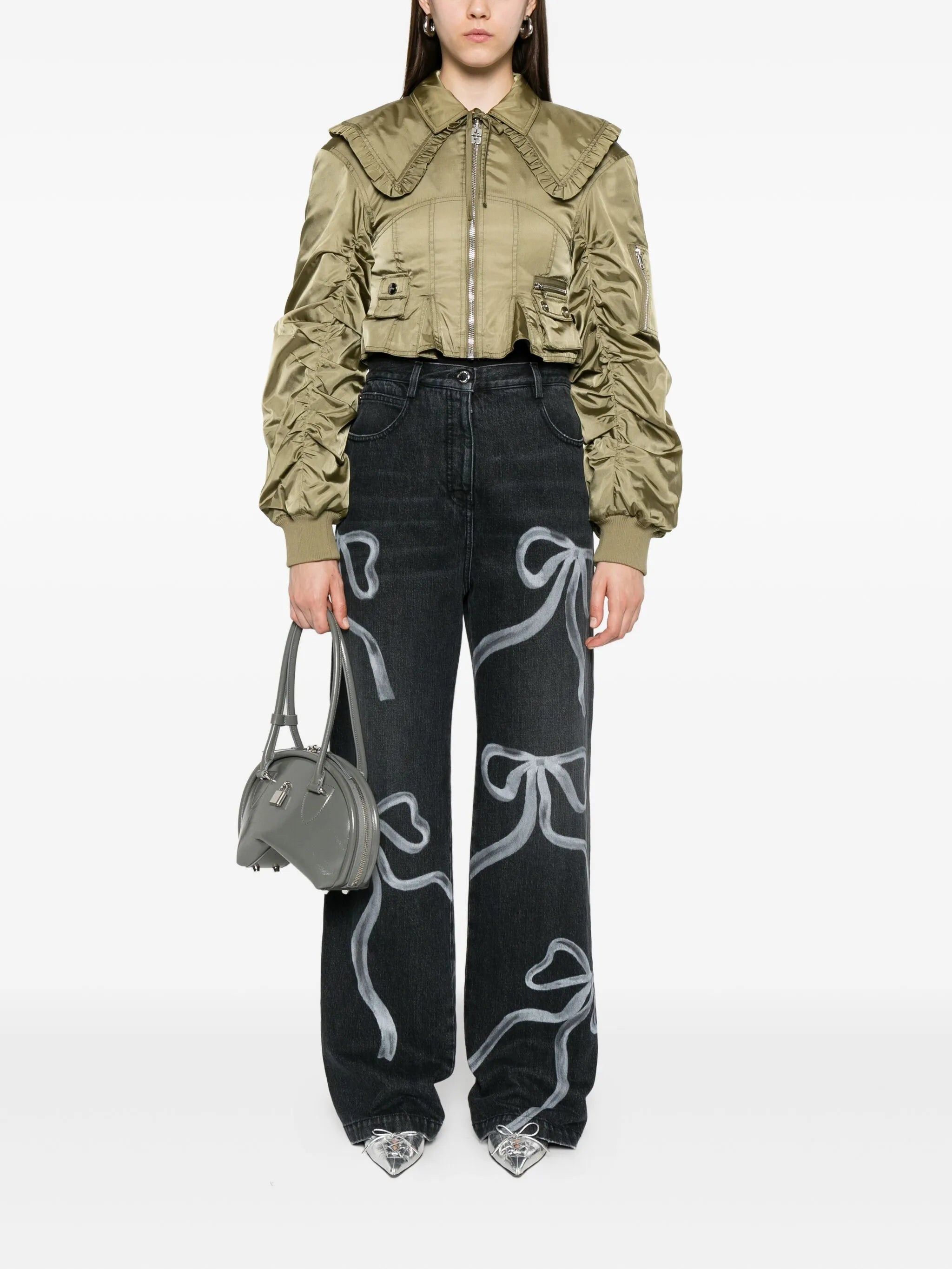 Mach & Mach Bow-print Jeans - 4