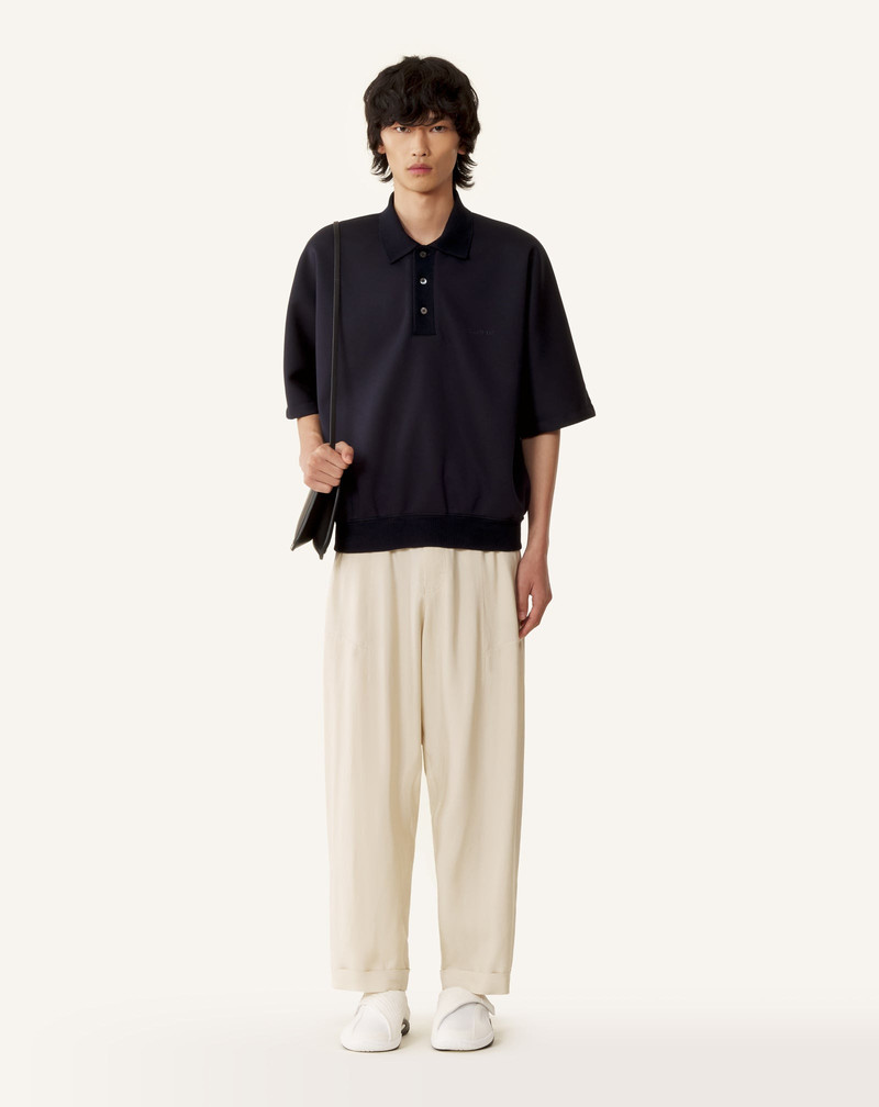 Lanvin LOOSE-FIT DOUBLE-FACE JERSEY POLO SHIRT outlook