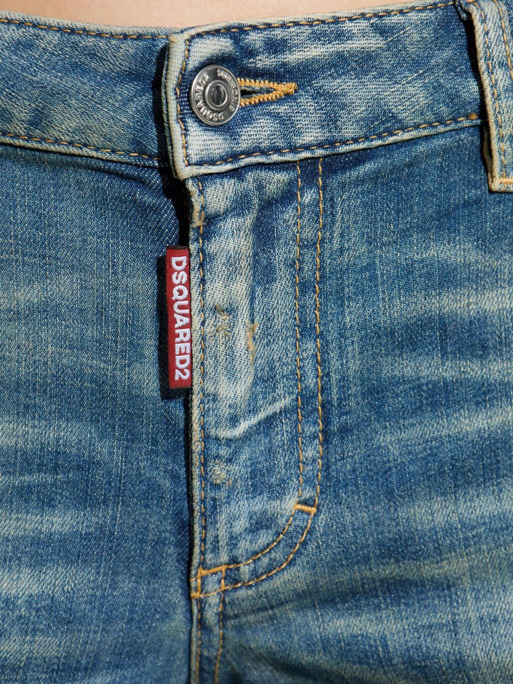 faded-wash jeans - 5