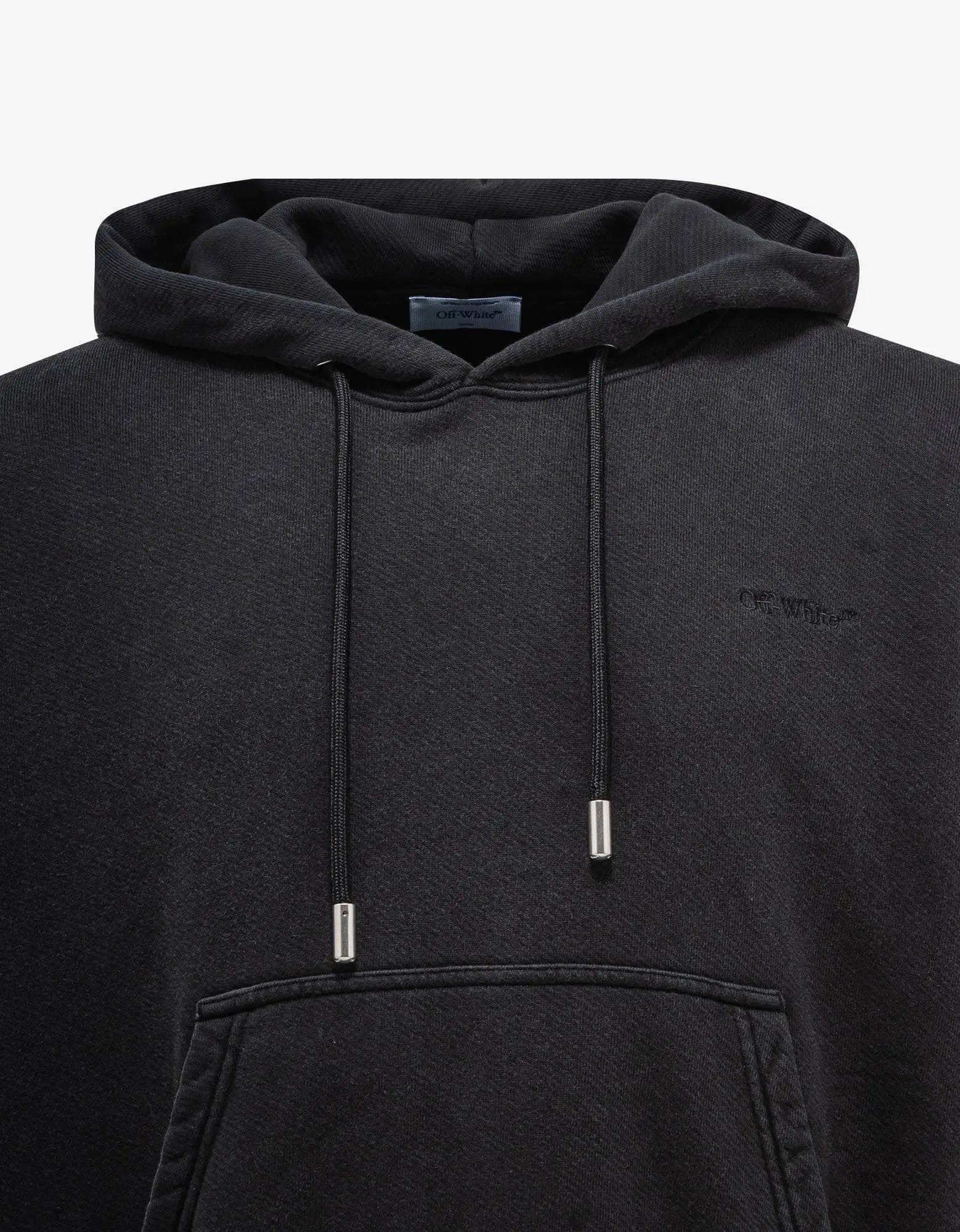 Off-White Black Eyelet Diags Hoodie - 4